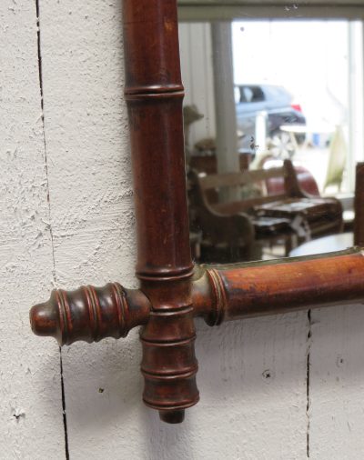 Antique French Faux Bamboo Mirror - Image 6