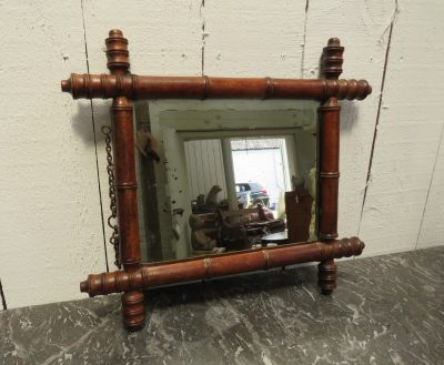 Antique French Faux Bamboo Mirror - Image 5