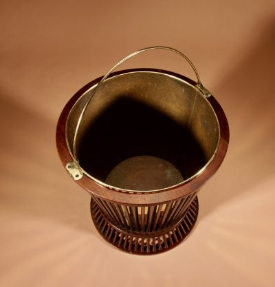 Mahogany And Brass Spindle Peat Bucket, 19th Century  - Image 7