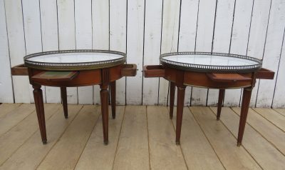 Near Pair Of Marble Top Side Tables - Image 2