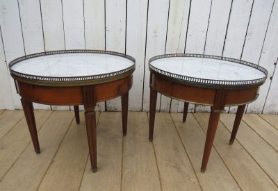 Near Pair Of Marble Top Side Tables - Image 5