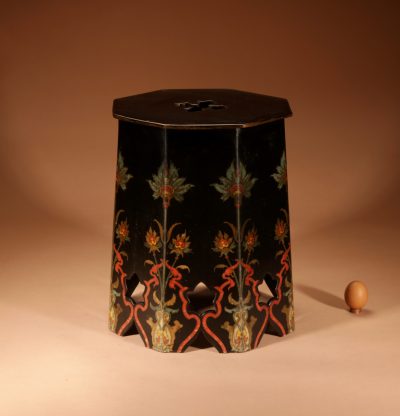 A Black Lacquered Moorish Coffee Tea Table - Image 7