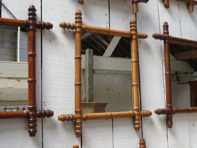 Set Of Nine Antique Faux Bamboo Mirrors - Image 2
