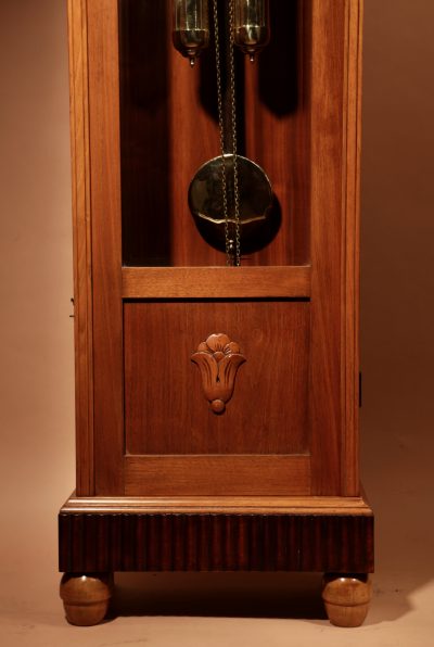 Art Deco Gustav Becker German Walnut Longcase Clock Circa 1920 - Image 8