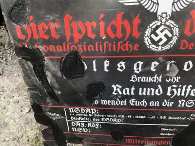 Reich Stag Staff’s Enamel Car Parking/permit Sign - Image 5