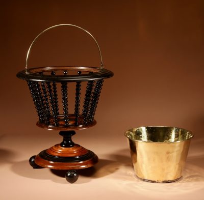 A Beautiful Walnut And Ebonised Tea Stove Bucket/Peat Bucket Jardinière. - Image 6
