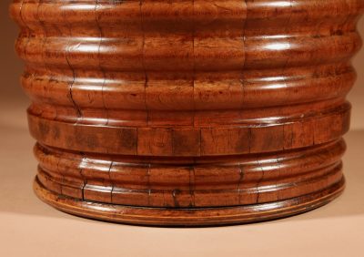 A Very Decorative Original Walnut Coopered Peat Tea Bucket Jardinière Tea Stove. - Image 6