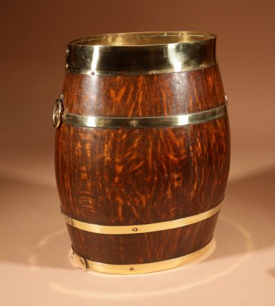 A Coopered Original Oval Oak Umbrella / Stick Stand. - Image 4