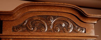 Art Nouveau / Art Deco Impressive and Beautiful Golden Oak Dutch Longcase Clock.  - Image 4