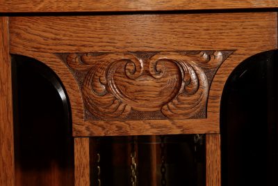 Art Nouveau / Art Deco Impressive and Beautiful Golden Oak Dutch Longcase Clock.  - Image 5