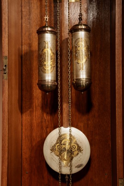 Art Nouveau / Art Deco Impressive and Beautiful Golden Oak Dutch Longcase Clock.  - Image 6