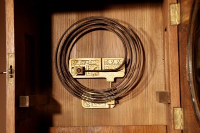 Art Nouveau / Art Deco Impressive and Beautiful Golden Oak Dutch Longcase Clock.  - Image 13