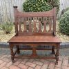 Arts & Crafts Oak Hall Settle by Shapland & Petter - Image 9