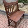 Arts & Crafts Oak Hall Settle by Shapland & Petter - Image 6