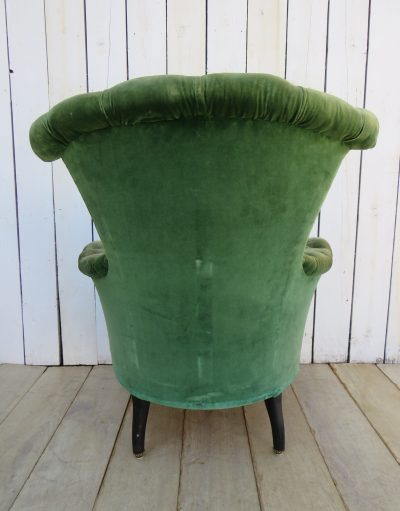 Antique Napoleon III Button Back Armchair - Image 6