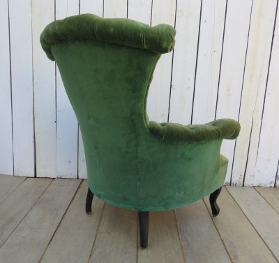 Antique Napoleon III Button Back Armchair - Image 3