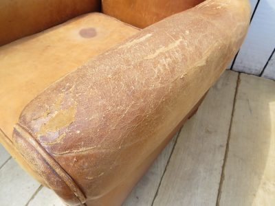 Pair Of French Leather Club Chairs - Image 9
