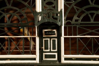A Very Decorative Fretwork Table/Wall Hanging Birdcage Dated 1914 - Image 3