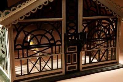 A Very Decorative Fretwork Table/Wall Hanging Birdcage Dated 1914 - Image 13