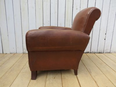 French Leather Club Chair - Image 7