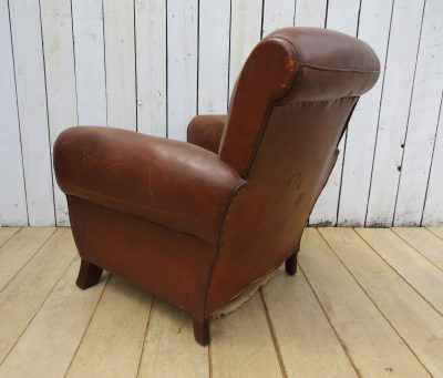 French Leather Club Chair - Image 3