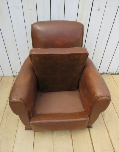 French Leather Club Chair - Image 9