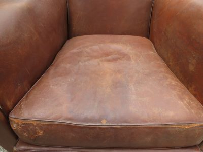 French Leather Club Chair - Image 12