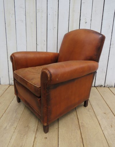 French Leather Club Chair - Image 15