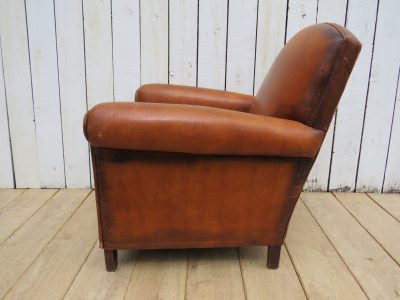 French Leather Club Chair - Image 5