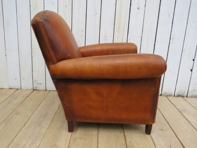 French Leather Club Chair - Image 7