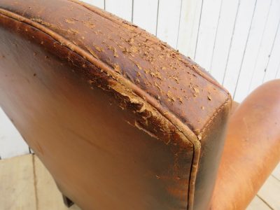 French Leather Club Chair - Image 14