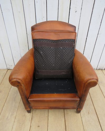French Leather Club Chair - Image 9
