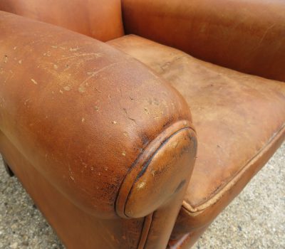 French Leather Club Chair - Image 12