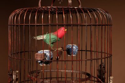 Fine Made And Carved Chinese Bamboo Bird Cage. - Image 4
