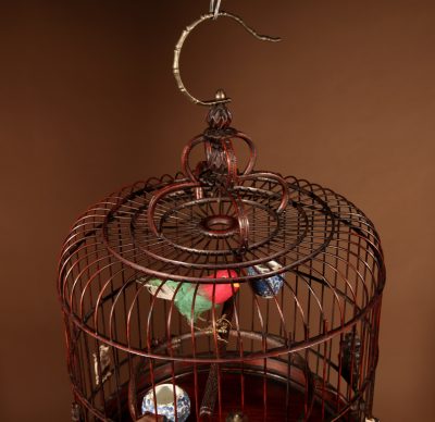 Fine Made And Carved Chinese Bamboo Bird Cage. - Image 5