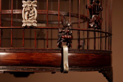 Fine Made And Carved Chinese Bamboo Bird Cage. - Image 10