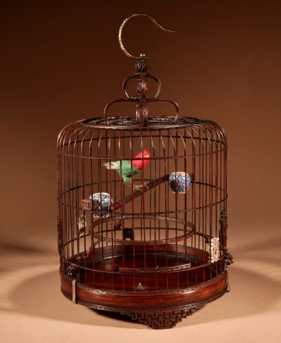 Fine Made And Carved Chinese Bamboo Bird Cage. - Image 11
