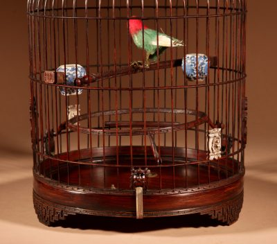 Fine Made And Carved Chinese Bamboo Bird Cage. - Image 12
