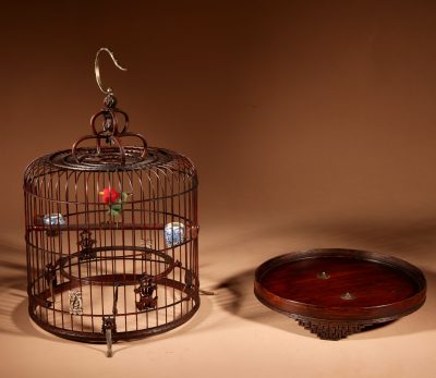 Fine Made And Carved Chinese Bamboo Bird Cage. - Image 14