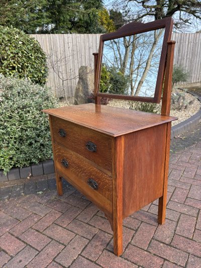 Arts & Crafts Oak Dressing Chest - Image 3