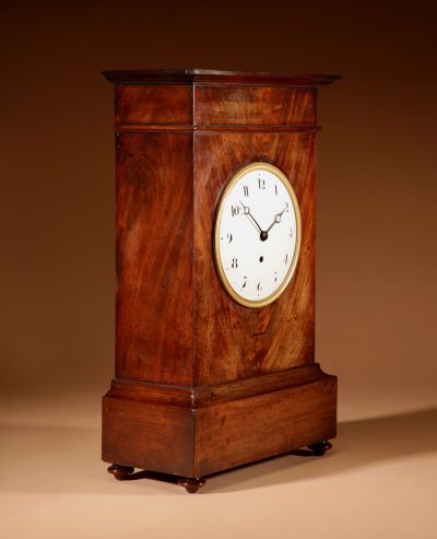 Impressive French Directoire ( 1795-1799 ) Mahogany Mantle Clock. - Image 6