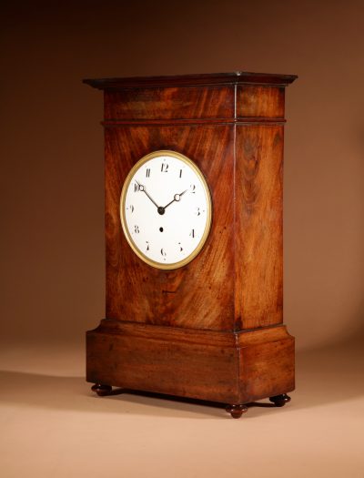 Impressive French Directoire ( 1795-1799 ) Mahogany Mantle Clock. - Image 7