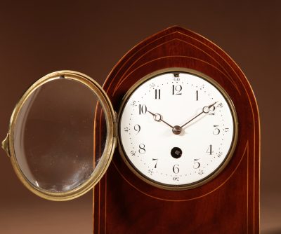 Interesting Edwardian Mahogany Mantel Clock Circa 1901-1914  - Image 3