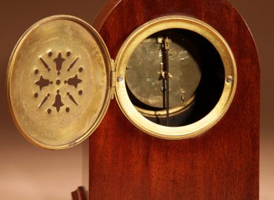 Interesting Edwardian Mahogany Mantel Clock Circa 1901-1914  - Image 9