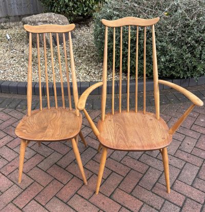 Mid Century Set of 6 Ercol Goldsmith Dining Chairs - Image 4