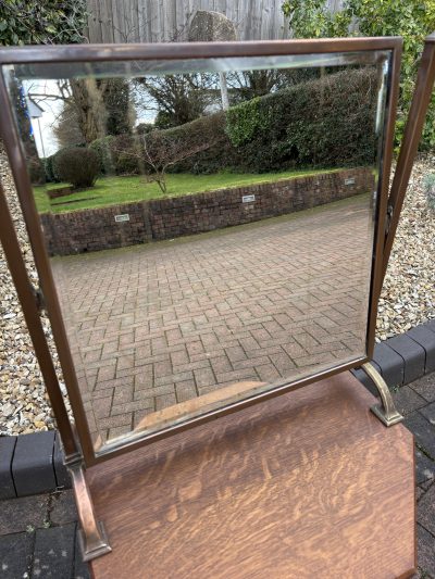 Arts & Crafts Dressing Table Swivel Mirror - Image 8