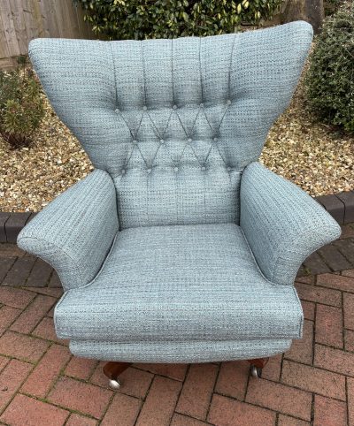 Original Mid Century G Plan 62 Chair and Footstool - Image 2