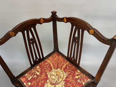 Arts & Crafts Mahogany Corner Chair - Image 5