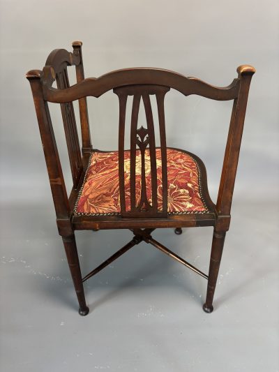Arts & Crafts Mahogany Corner Chair - Image 3
