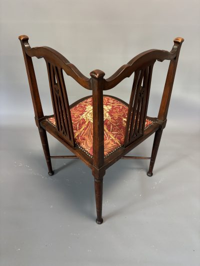 Arts & Crafts Mahogany Corner Chair - Image 2